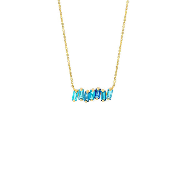 Amalfi Blue Mix Bar Pendant - 1
